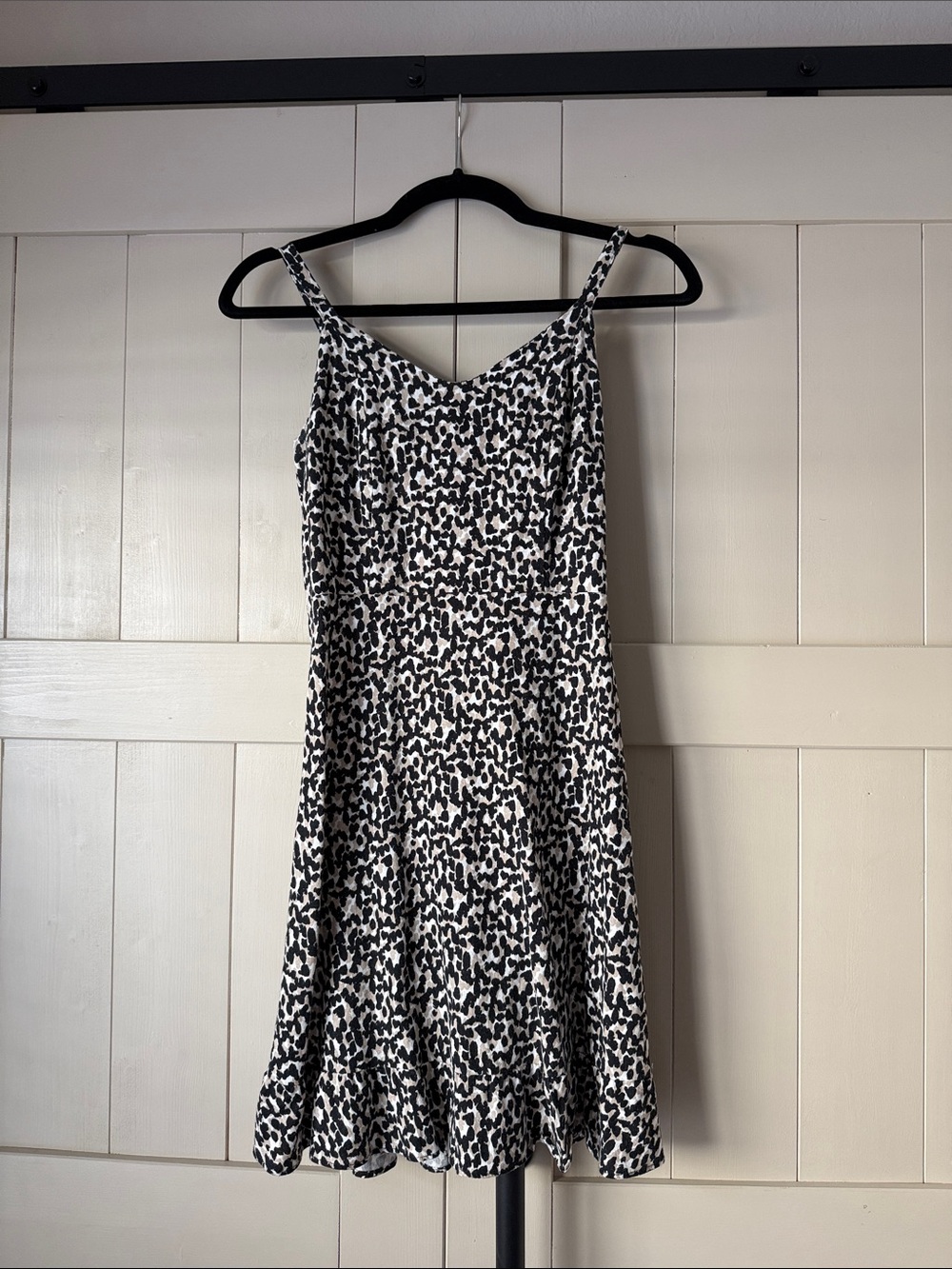 Old Navy Black and White Leopard Print Mini Dress